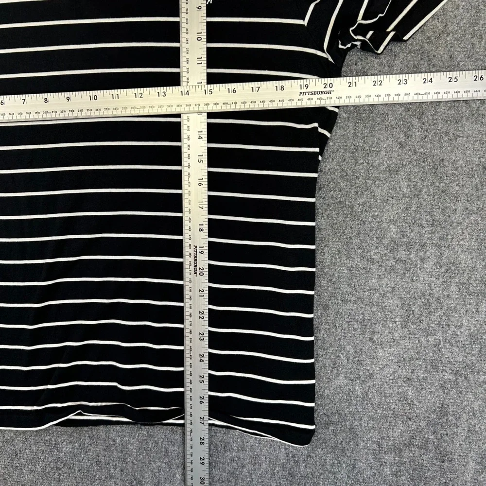 Polo Ralph Lauren Mens Custom Slim Fit Striped T-Shirt Black White Large